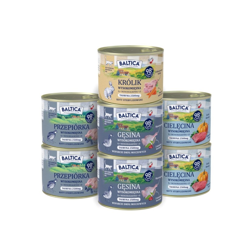 Zestaw 7x 185g karma MONO dla kotów dorosłych