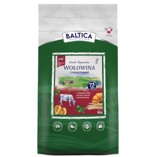 Wołowina z warzywami dla ras małych i miniaturowych karma 9kg - Baltica Smaki Regionów