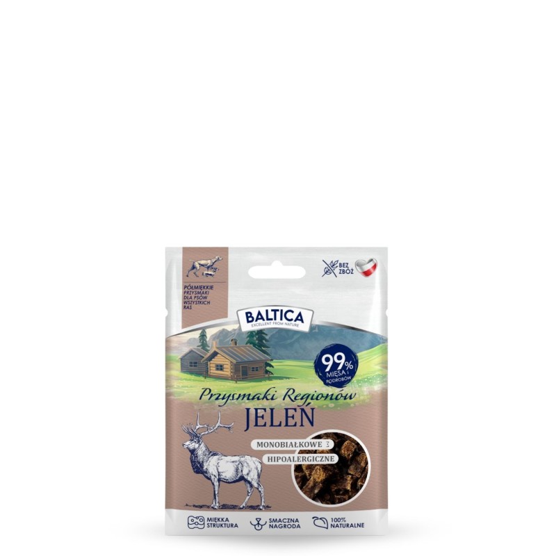 Półmiękkie przysmaki dla psów z jelenia 30g