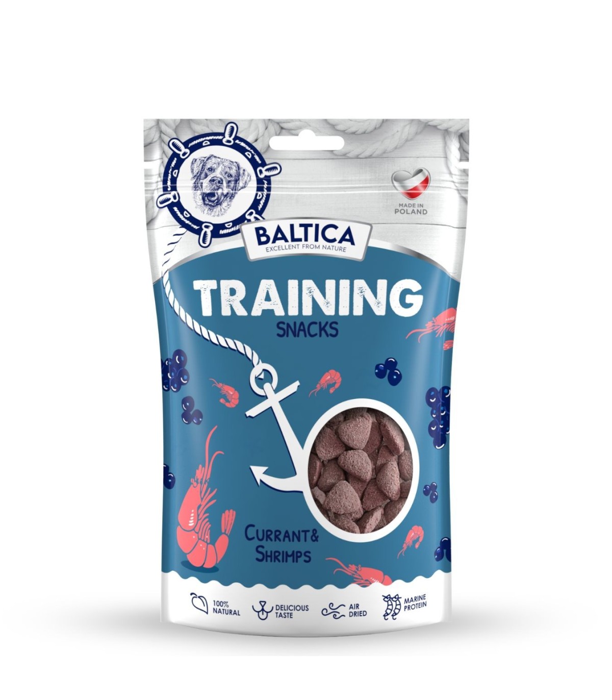 Przysmaki treningowe dla psa - krewetka i porzeczka PL