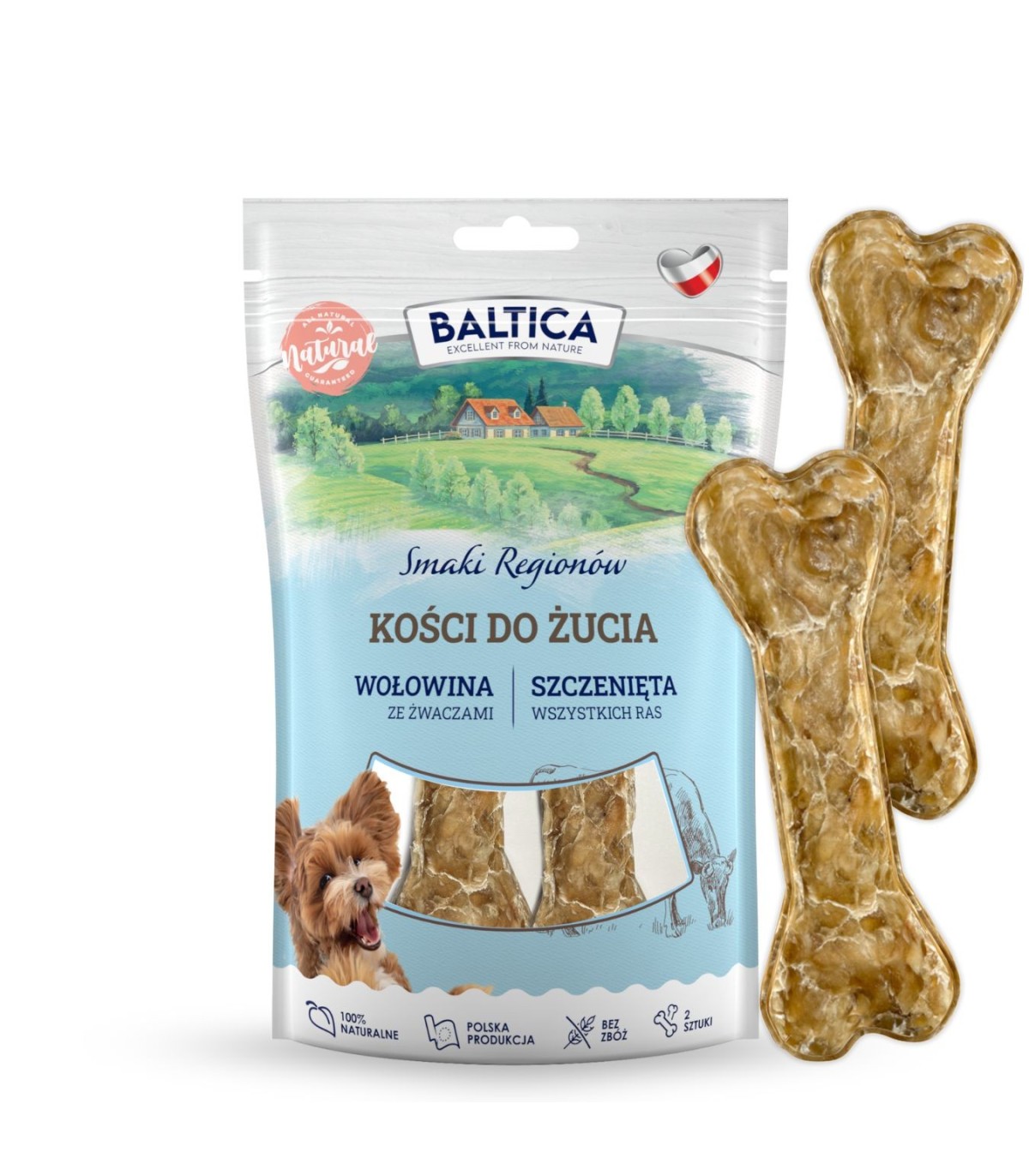 Kości do żucia dla szczeniąt ze żwaczem / 2 szt