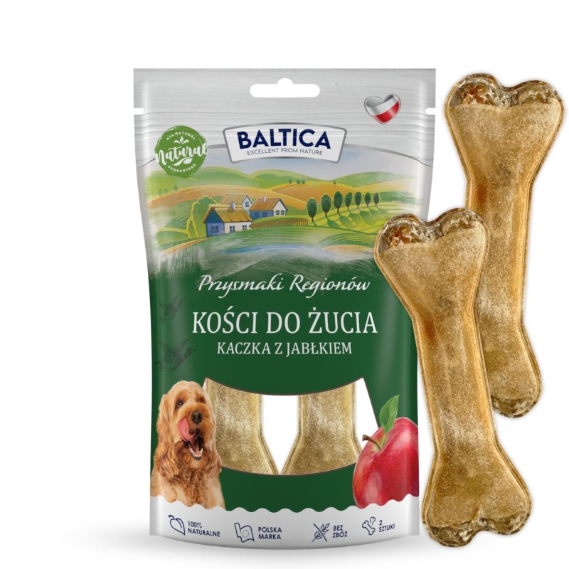 Kości do żucia kaczka z jabłkiem 2 szt.
