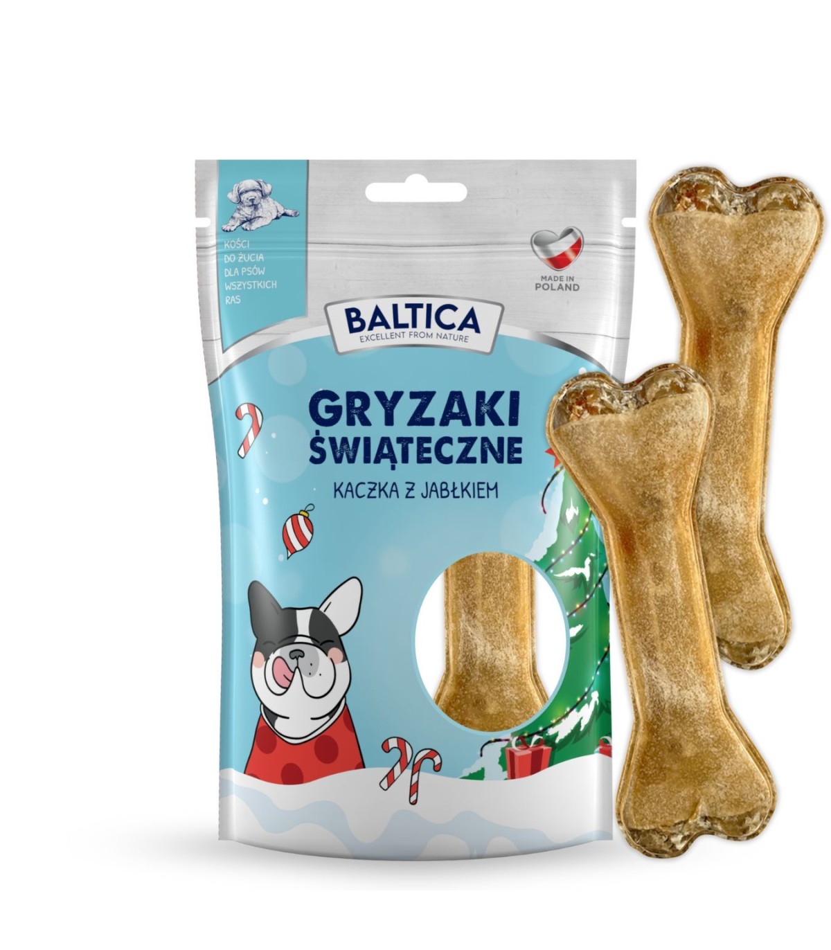 Kości Świąteczne Kaczka z jabłkiem  2 szt.