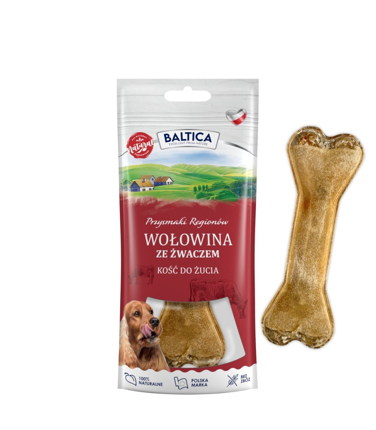BALTICA Kości do żucia wołowa ze żwarczem 1 szt.
