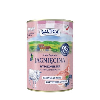 12x Karma mokra mono jagnięcina dla kota 400g - Baltica Smaki Regionów