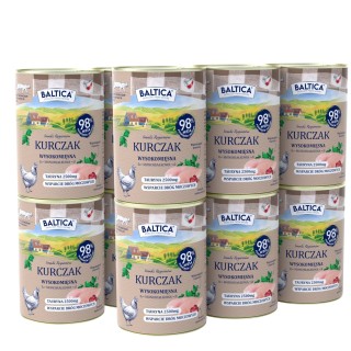 12x Karma mokra mono kurczak dla kota 400g - Baltica Smaki Regionów