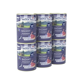 6x Karma mokra mono bażant dla kota 400g - Baltica Smaki Regionów