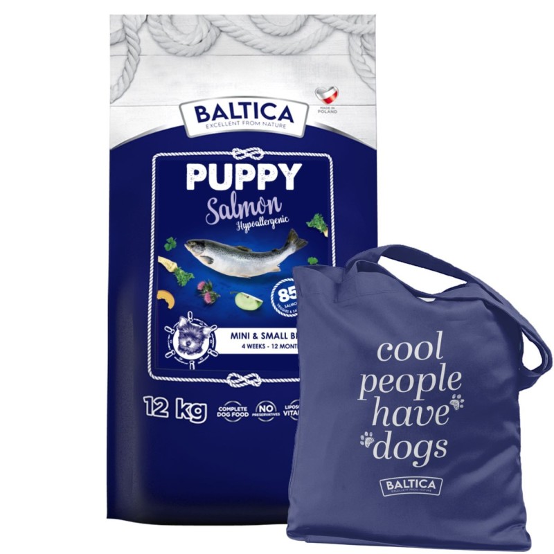 Łosoś (Hypoallergenic) dla szczeniąt ras małych i miniaturowych karma 12kg -  Baltica Excellent