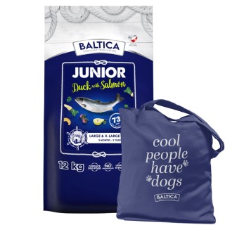 Kaczka z łososiem dla szczeniąt ras dużych i olbrzymich karma 12kg - Baltica Excellent