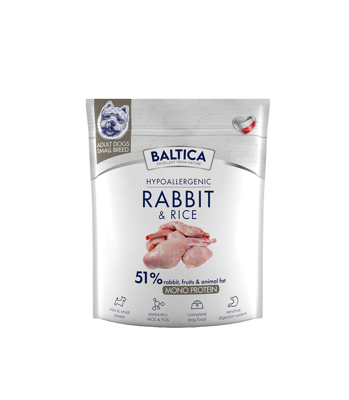 2x Królik z ryżem dla ras małych i miniaturowych karma 1kg - Rabat na drugie opakowanie