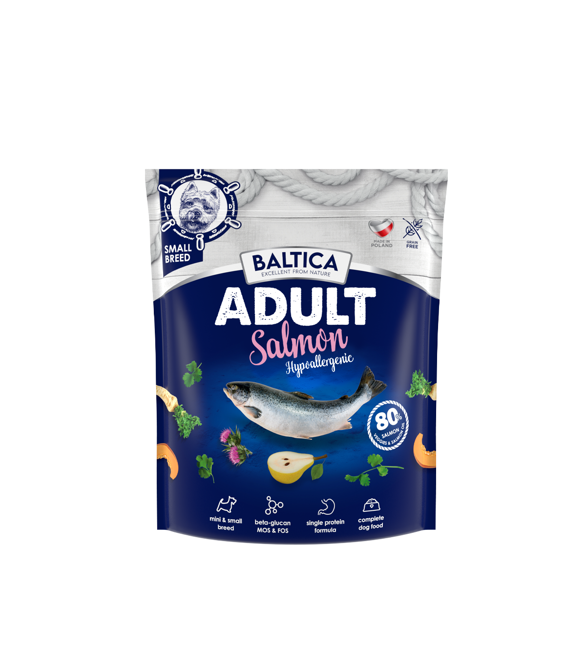 2x Łosoś (Hypoallergenic) dla ras małych i miniaturowych karma 1kg - Rabat na drugie opakowanie