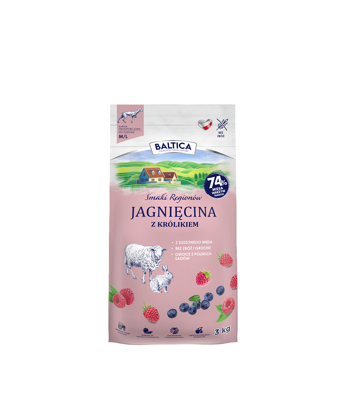 2x Jagnięcina z królikiem dla ras średnich i dużych karma 3kg - Rabat na drugie opakowanie