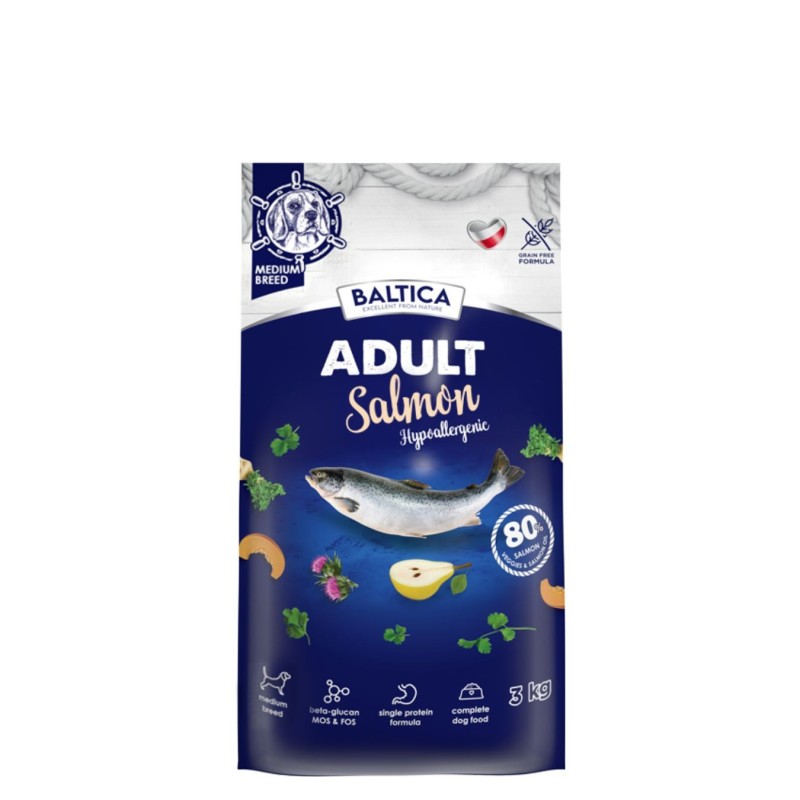 2x Łosoś (Hypoallergenic) dla ras średnich karma 3kg - Rabat na drugie opakowanie