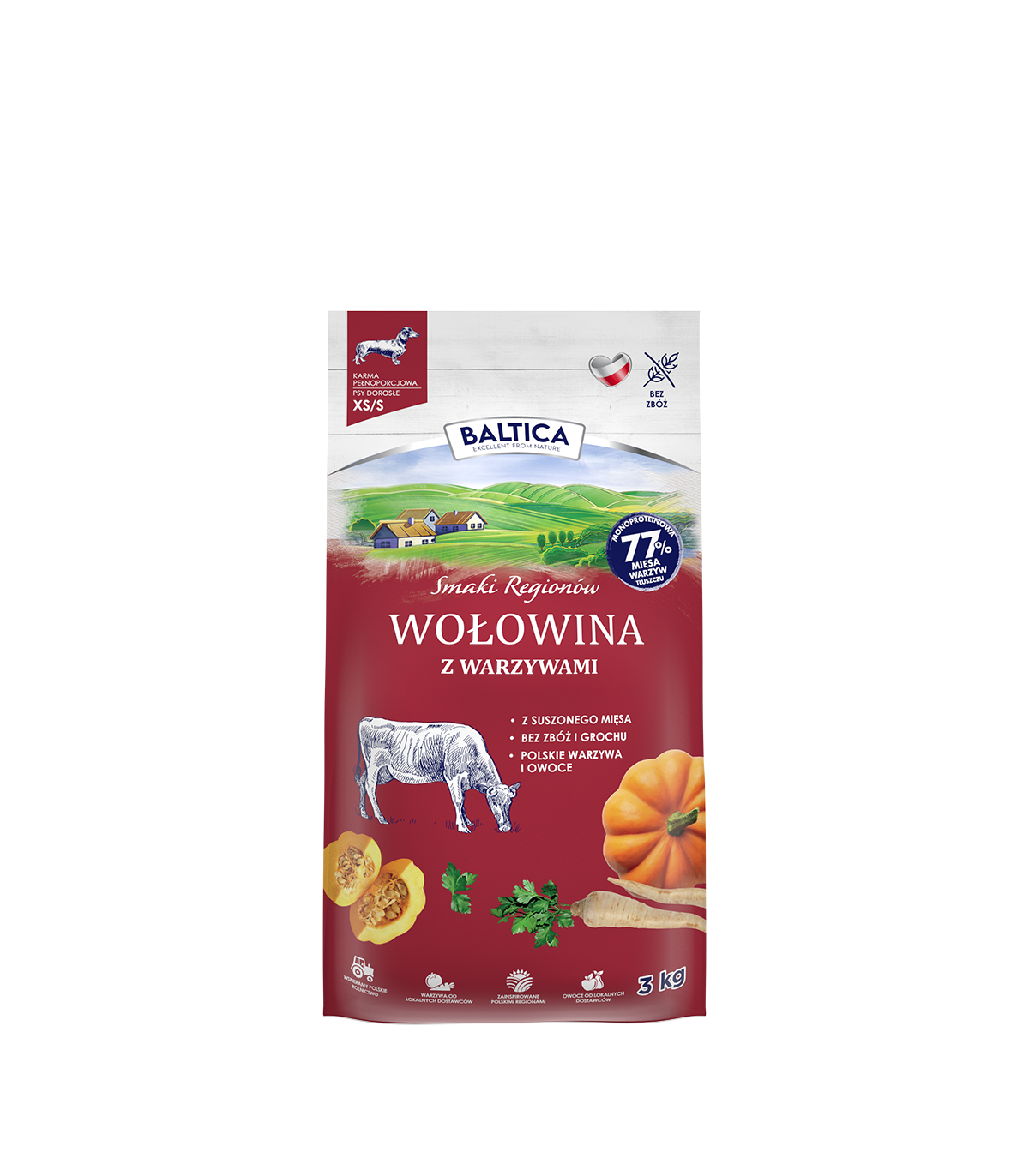 2x Wołowina z warzywami dla ras małych i miniaturowych karma 3kg - Rabat na drugie opakowanie