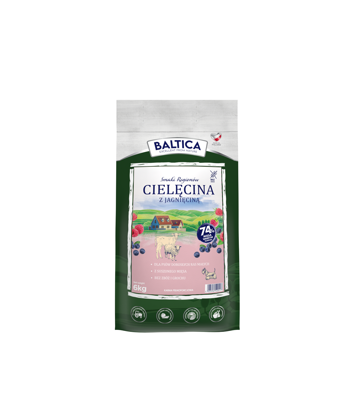 2x Cielęcina z jagnięciną dla ras małych i miniaturowych karma 6kg - Rabat na drugie opakowanie