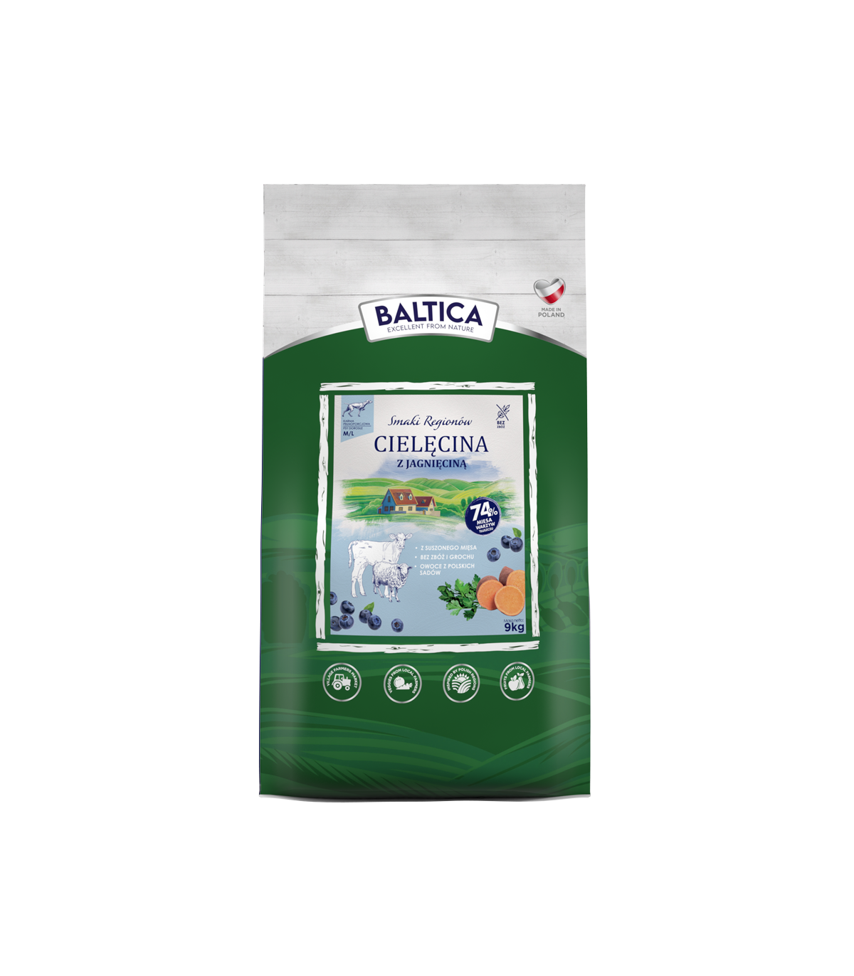 2x Cielęcina z jagnięciną dla ras średnich i dużych karma 9kg - Rabat na drugie opakowanie