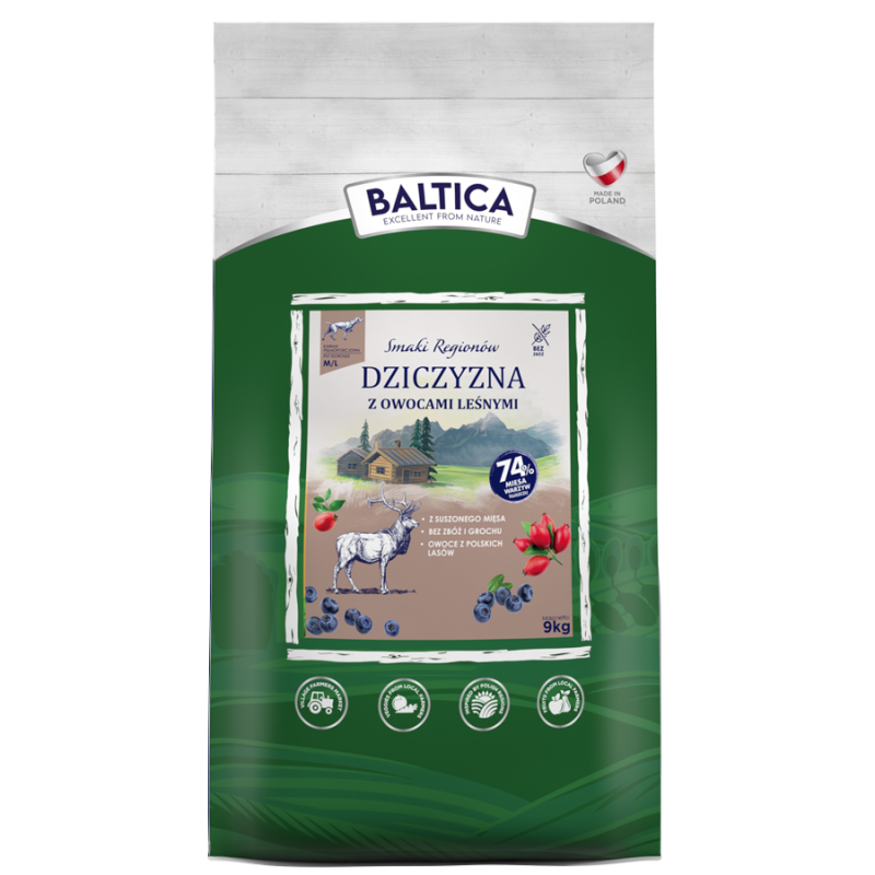 2x Dziczyzna z owocami leśnymi dla ras średnich i dużych karma 9kg - Rabat na drugie opakowanie
