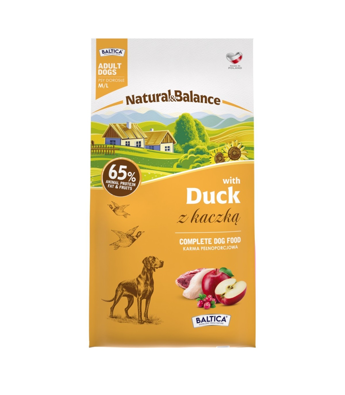 2x Kaczka dla ras średnich i dużych karma 9kg - Baltica Natural & Balance