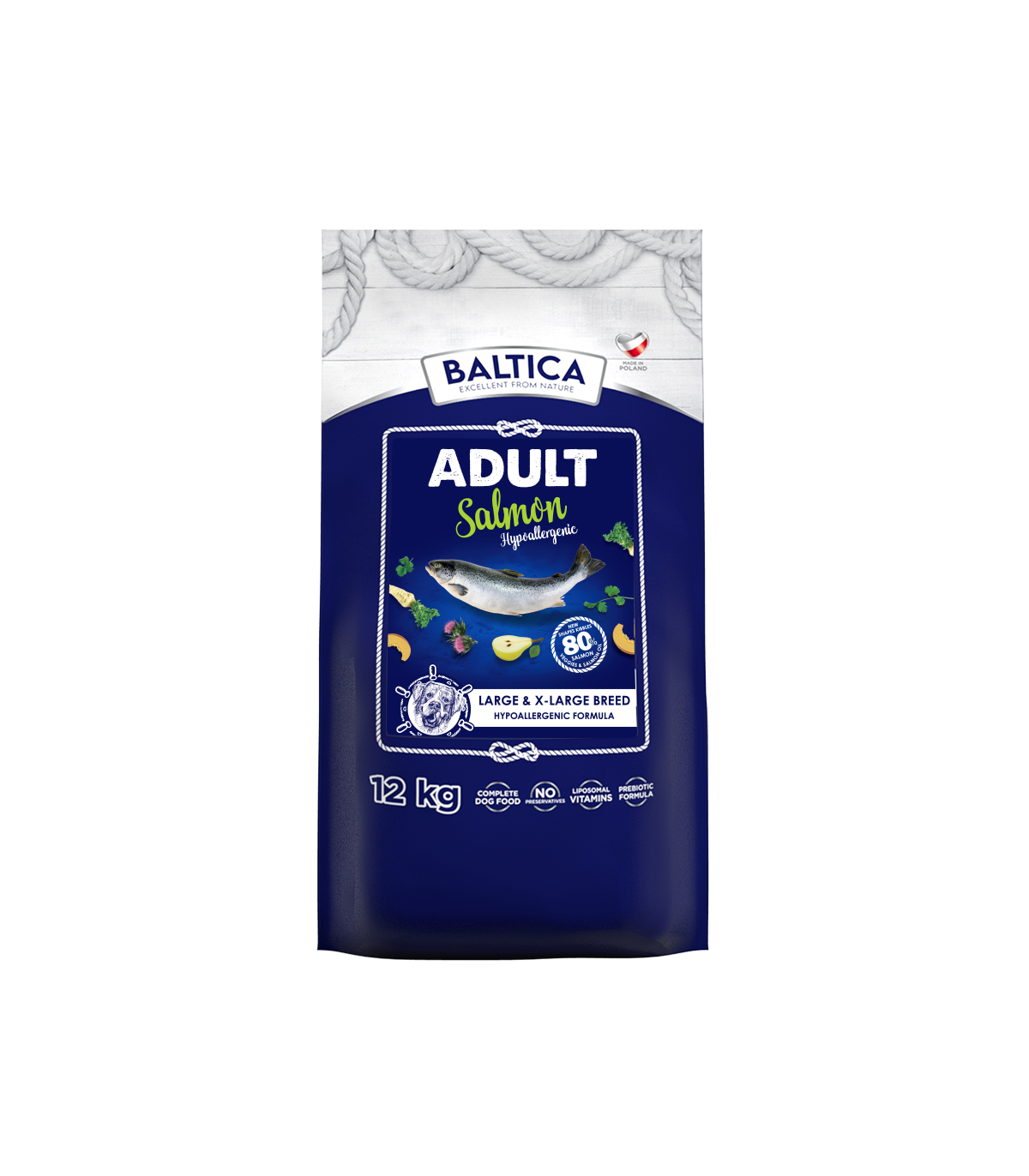 2x Łosoś (Hypoallergenic) dla ras dużych i olbrzymich karma 12kg - Rabat na drugie opakowanie