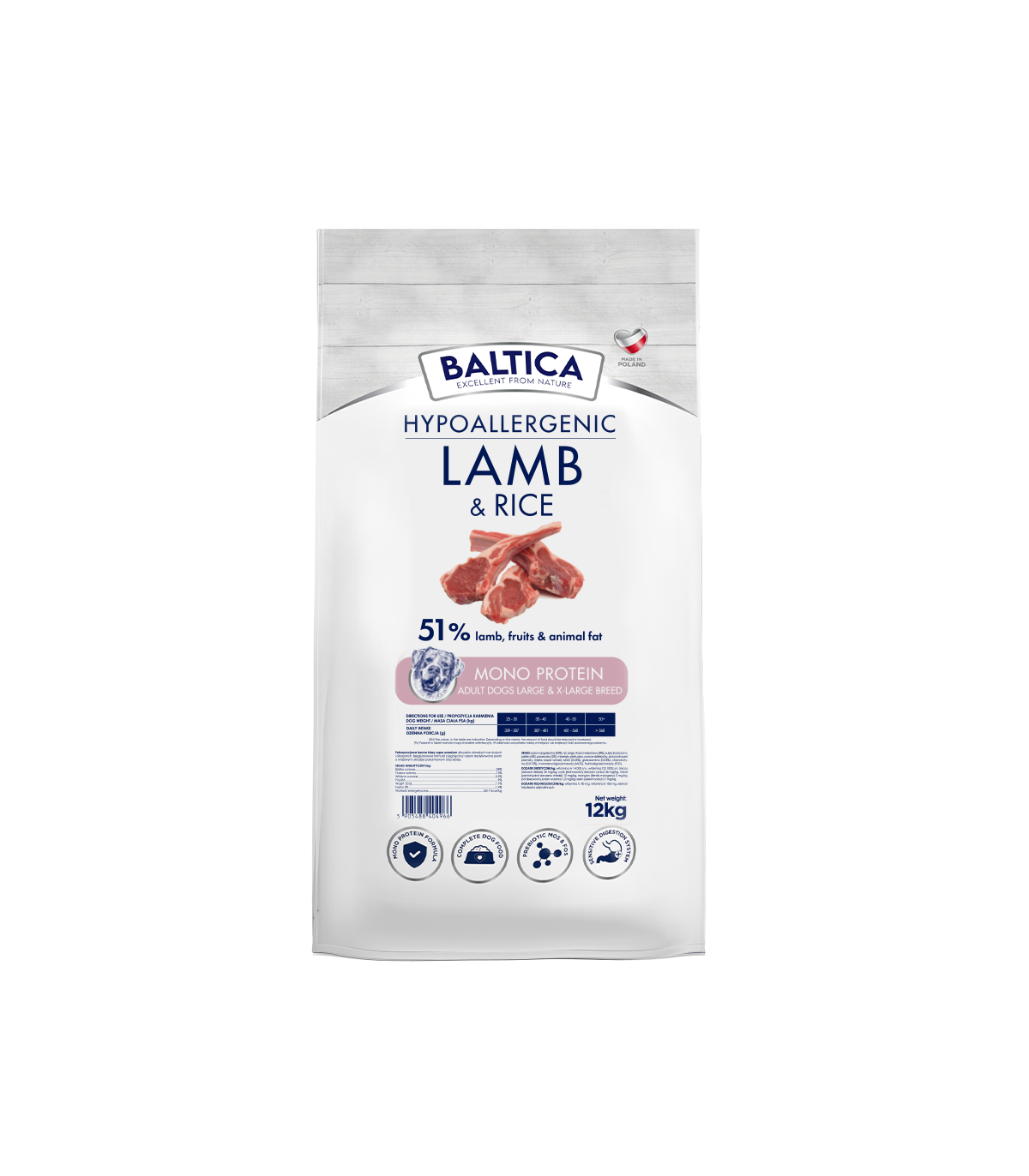 2x Jagnięcina z ryżem dla ras dużych i olbrzymich karma 12kg - Rabat na drugie opakowanie