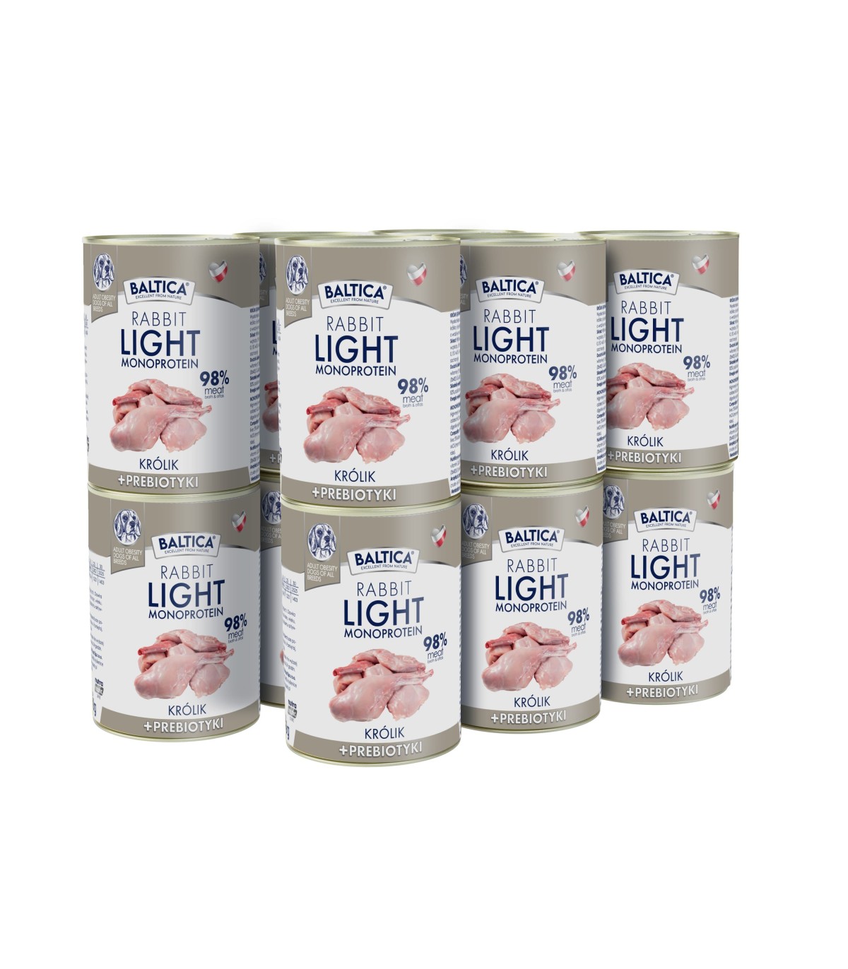 12x Karma mokra królik MONO LIGHT dla psa 400g - Baltica Nutraceutic