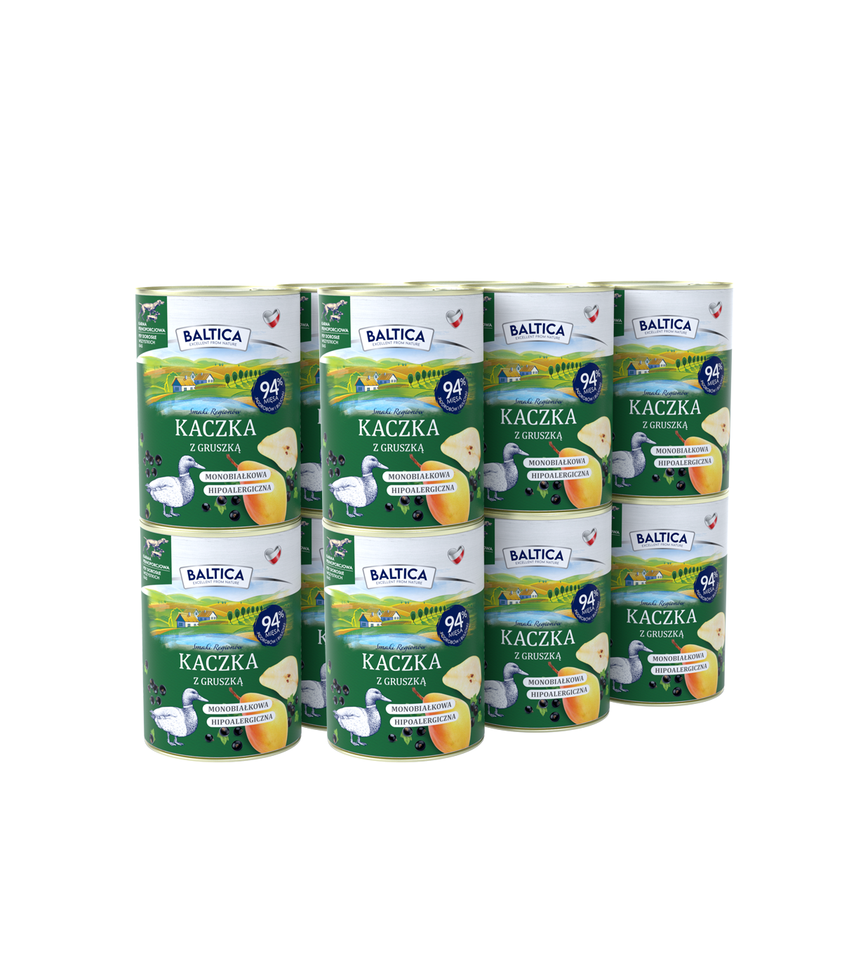 12x Karma mokra kaczka z gruszką dla psa 400g - Baltica Smaki Regionów