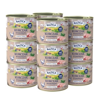 12x Karma mokra mono kurczak dla kota 185g - Baltica Smaki Regionów