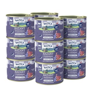 12x Karma mokra mono bażant dla kota 185g - Baltica Smaki Regionów
