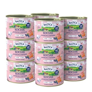 12x Karma mokra dla kociąt z jagnięciną i indykiem 185g - Baltica Smaki Regionów