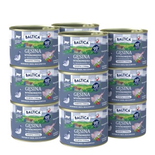 12x Karma mokra mono gęsina dla kota 185g - Baltica Smaki Regionów