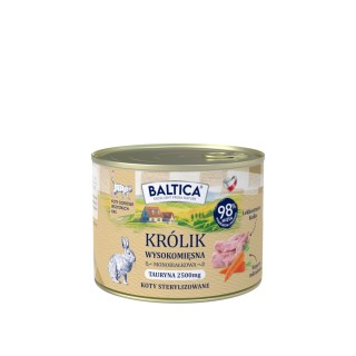 12x Karma mokra mono królik dla kota 185g - Baltica Smaki Regionów