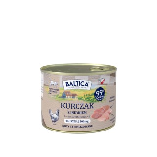 12x Karma mokra kurczak z indykiem dla kota 185g - Baltica Smaki Regionów