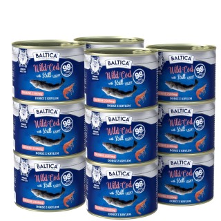 12x Karma mokra dorsz z krylem LIGHT dla kota 185g - Baltica Excellent