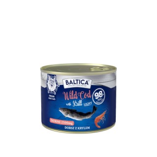 12x Karma mokra dorsz z krylem LIGHT dla kota 185g - Baltica Excellent