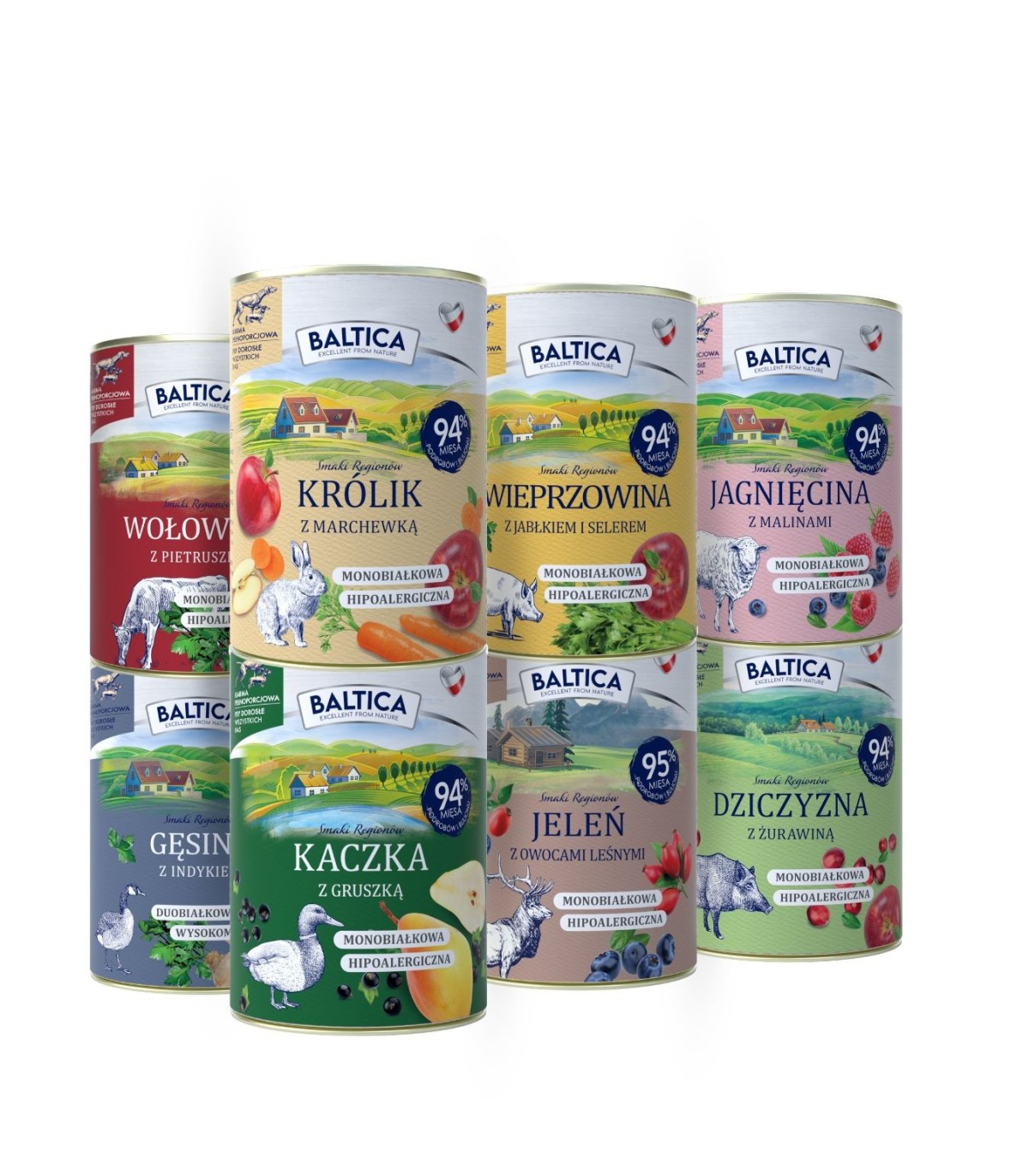 Zestaw 14 smaków karmy mokrej dla psa 400g