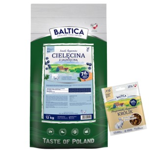 Cielęcina z jagnięciną dla ras małych i miniaturowych karma 12kg - Baltica Smaki Regionów