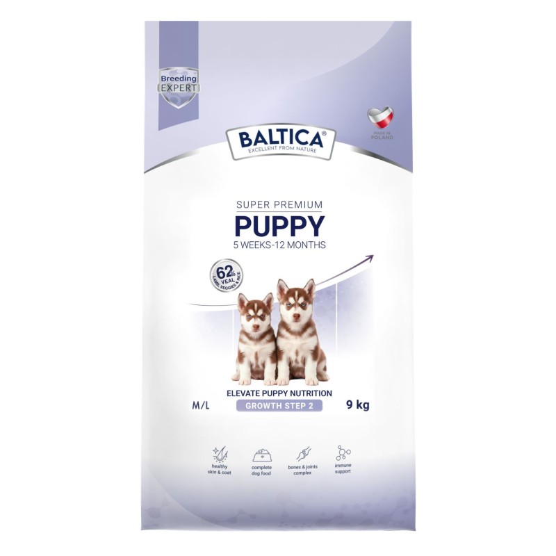 Karma sucha dla szczeniąt cielęcina z jagnięciną dla średnich i dużych 9kg - Baltica Breeding Expert
