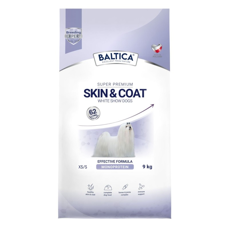 Karma sucha Skin & Coat dla białych psów ras małych i miniaturowych 9kg - Baltica Breeding Expert