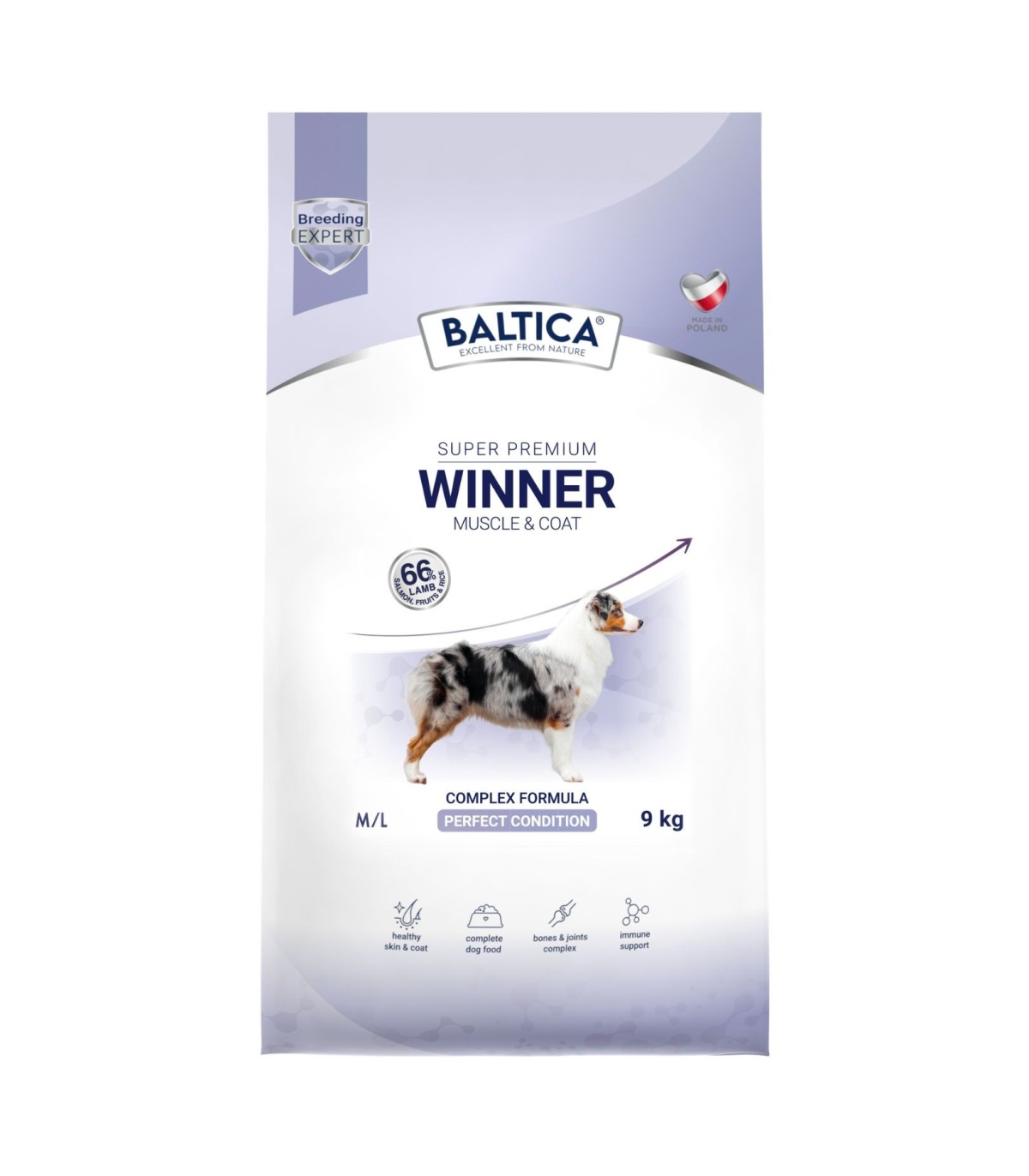 Karma sucha Muscle & Coat dla wystawowych psów ras średnich i dużych 9kg - Baltica Breeding Expert