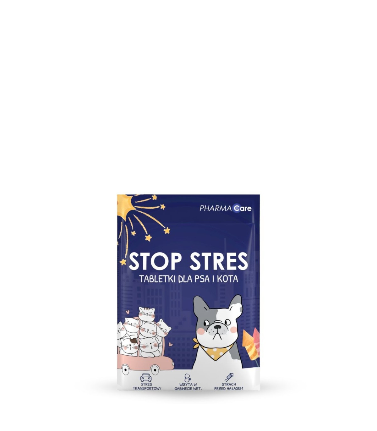 Zestaw Spokojnych Wakacji - przysmaki HELLO SUMMER kaczka z rybą + tabletki Stop Stress