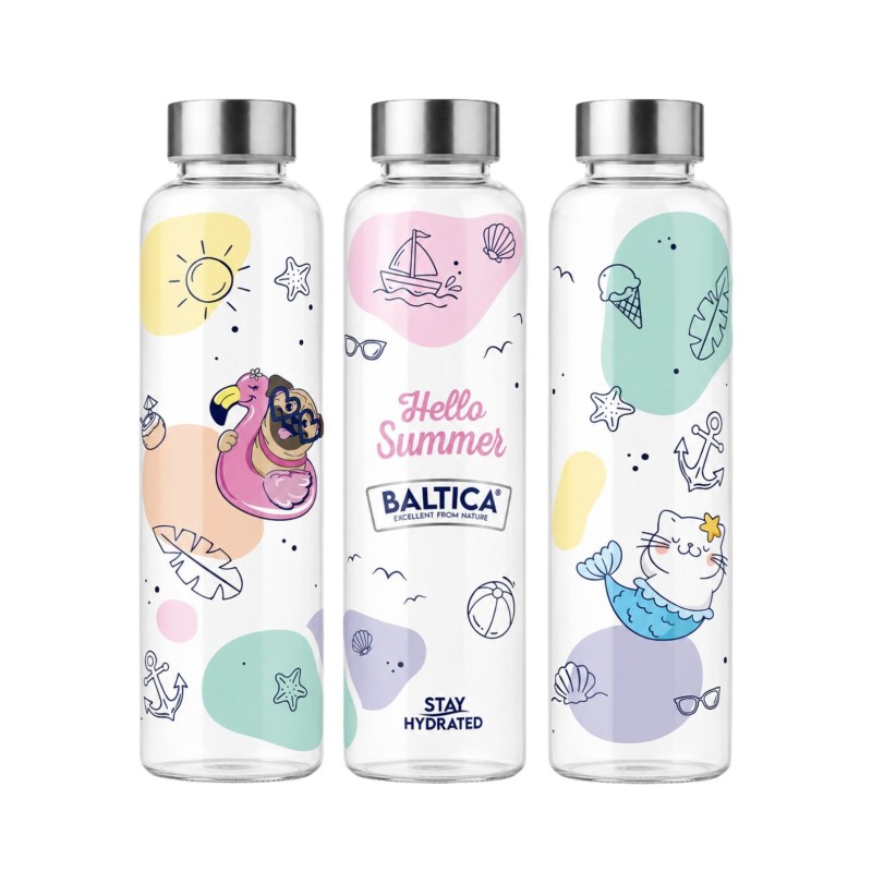 Zestaw Spokojnych Wakacji - przysmaki HELLO SUMMER kaczka z rybą + tabletki Stop Stress + Butelka
