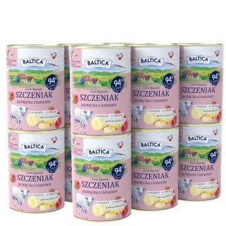 12x Karma mokra jagnięcina z bananem dla szczeniąt 400g - Baltica Smaki Regionów
