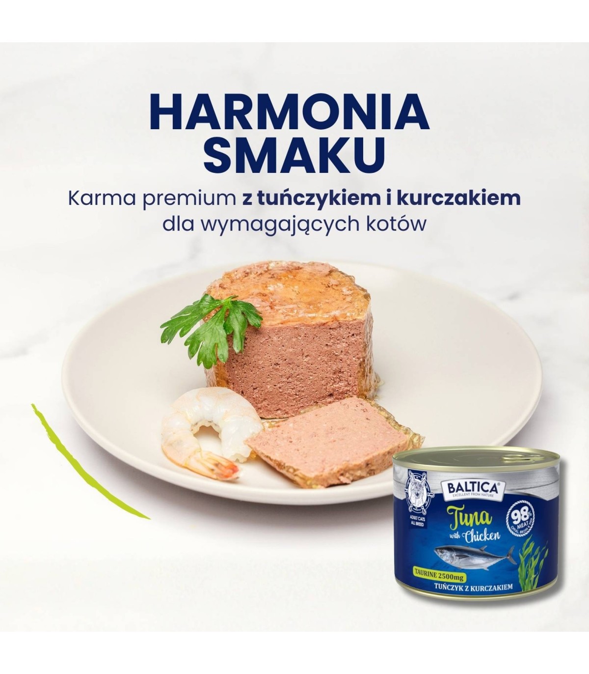 Karma mokra Tuńczyk z kurczakiem dla kota 185g - Baltica Excellent