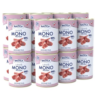 24x Karma mokra MONO jagnięcina z prebiotykami dla psa 400g - Baltica Nutraceutic