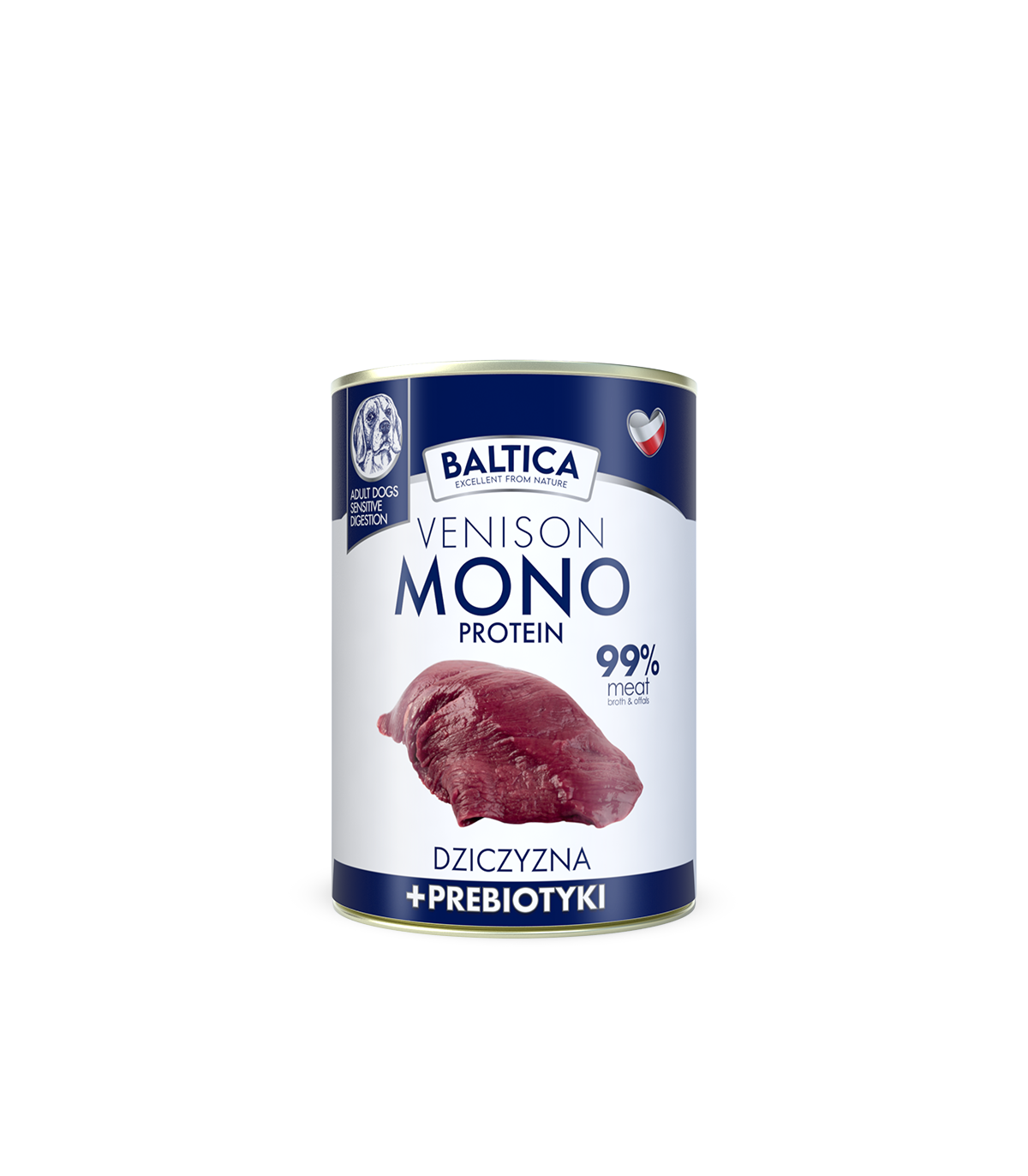24x Karma mokra MONO dziczyzna z prebiotykami dla psa 400g - Baltica Nutraceutic