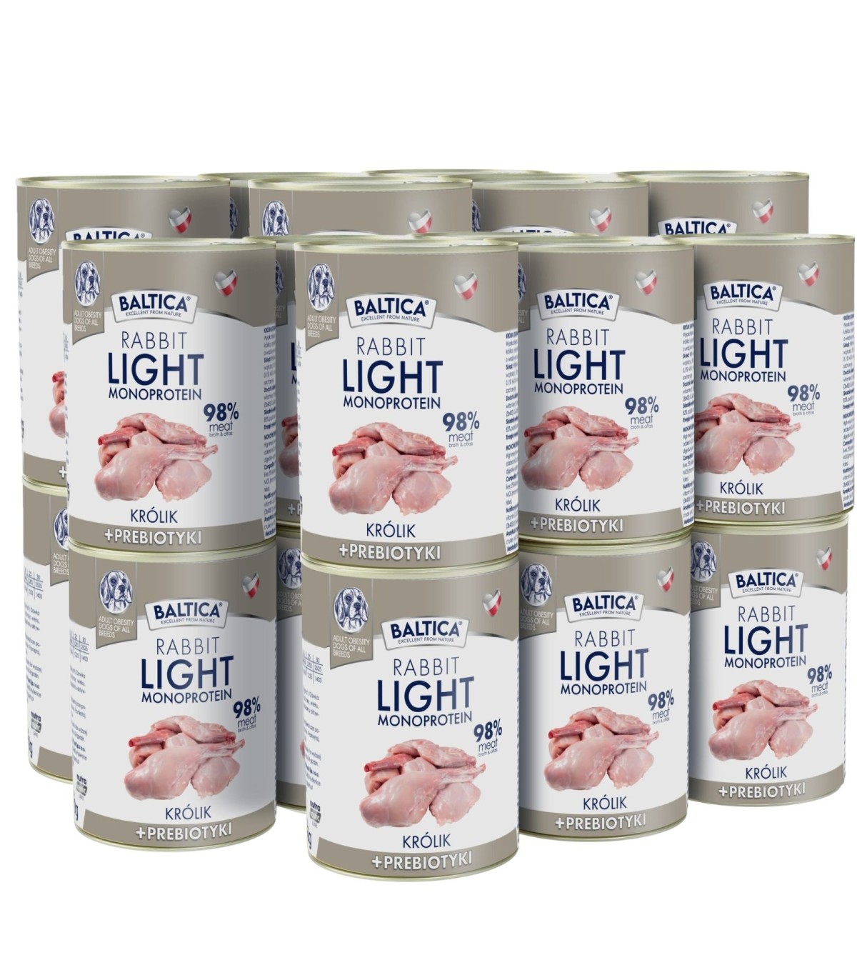 24x Karma mokra królik MONO LIGHT dla psa 400g - Baltica Nutraceutic