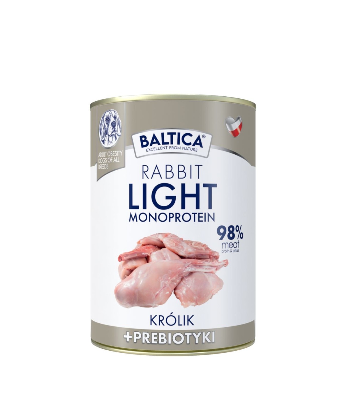 24x Karma mokra królik MONO LIGHT dla psa 400g - Baltica Nutraceutic