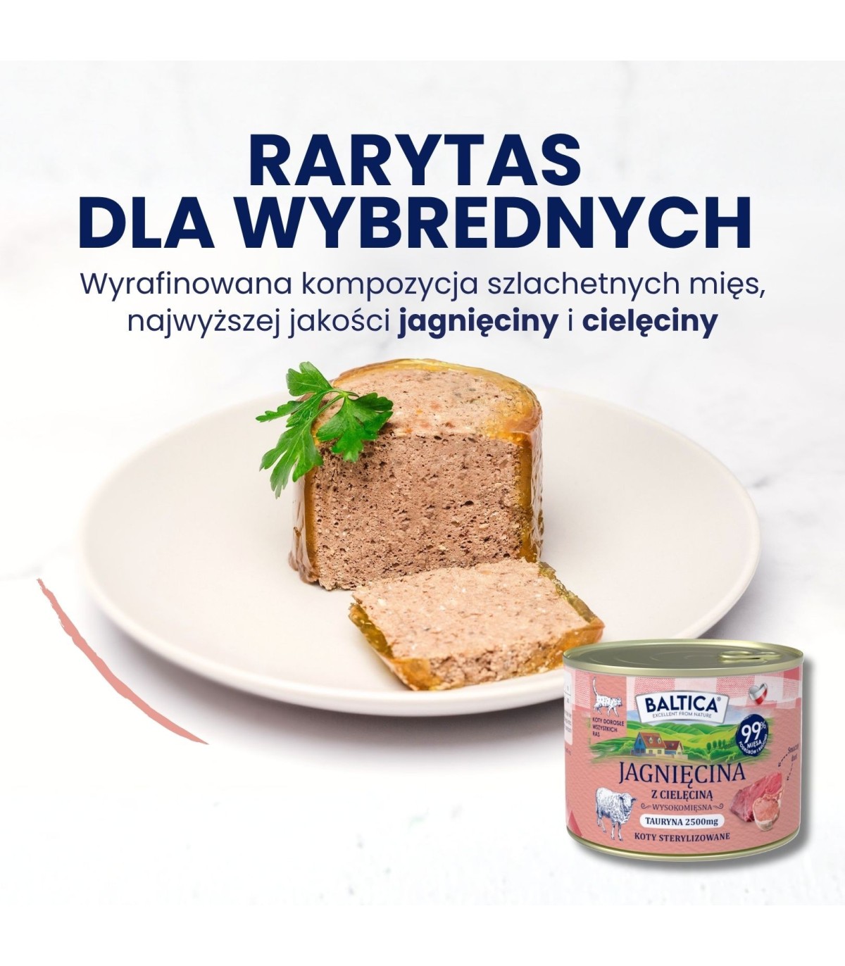 Karma mokra jagnięcina z cielęciną dla kota 185g - Baltica Smaki Regionów