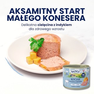 Karma mokra dla kociąt z cielęciną i indykiem 185g - Baltica Smaki Regionów