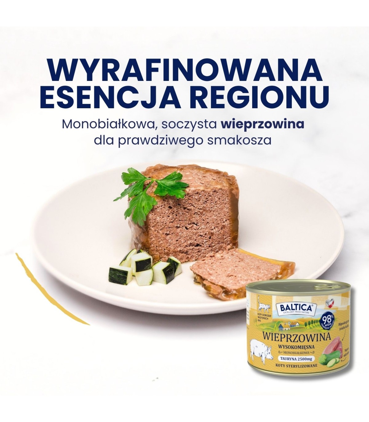 Karma mokra mono wieprzowina dla kota 185g - Baltica Smaki Regionów